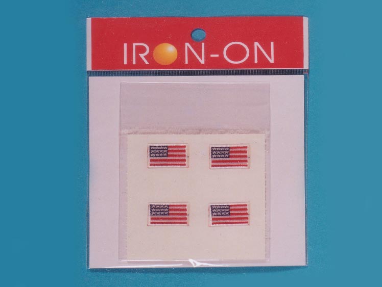 U.S. Flag: Stick-On: 4 pack Badge 